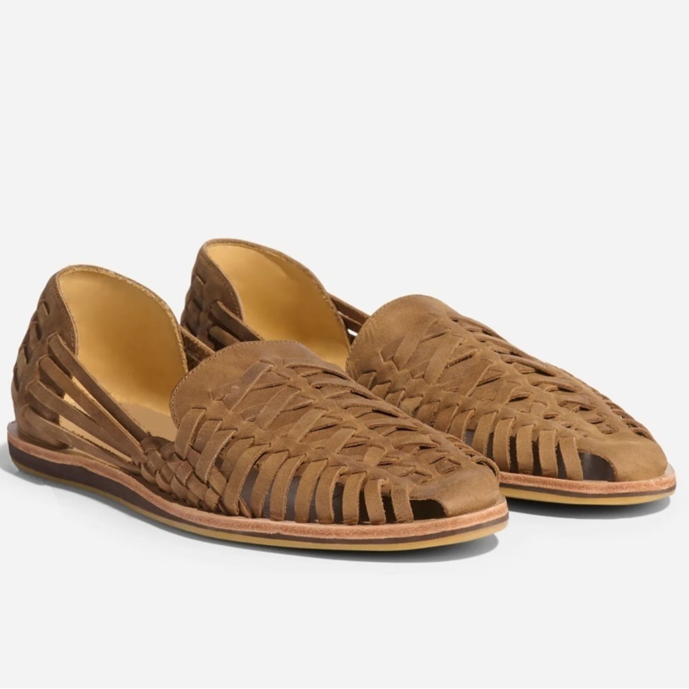 Nisolo Huarache Leather Sandals Tobacco Size 12.5